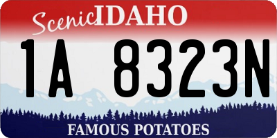 ID license plate 1A8323N