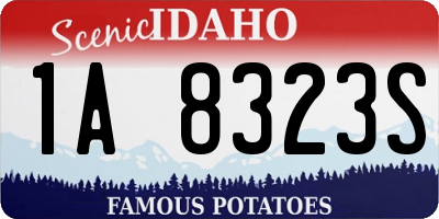 ID license plate 1A8323S