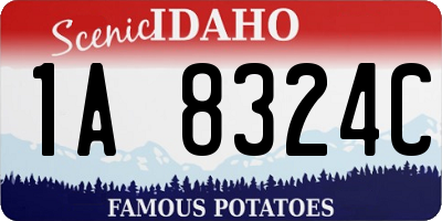 ID license plate 1A8324C