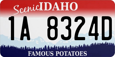 ID license plate 1A8324D
