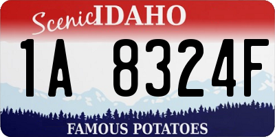ID license plate 1A8324F