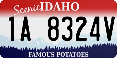 ID license plate 1A8324V