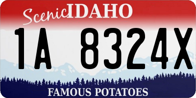 ID license plate 1A8324X