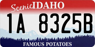 ID license plate 1A8325B