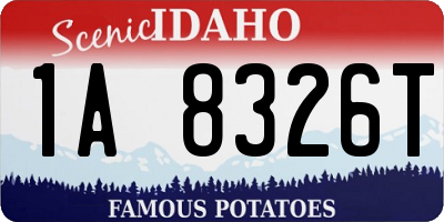 ID license plate 1A8326T