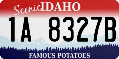 ID license plate 1A8327B