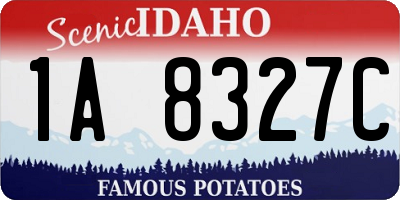 ID license plate 1A8327C