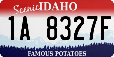 ID license plate 1A8327F
