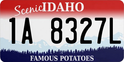 ID license plate 1A8327L