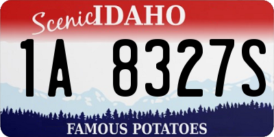 ID license plate 1A8327S