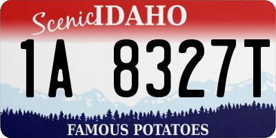 ID license plate 1A8327T