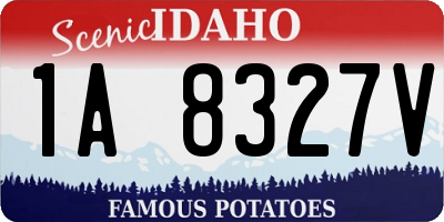 ID license plate 1A8327V