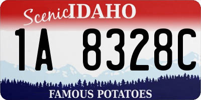 ID license plate 1A8328C
