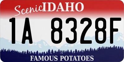 ID license plate 1A8328F
