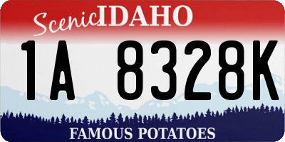 ID license plate 1A8328K