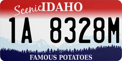 ID license plate 1A8328M