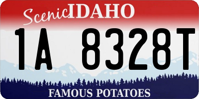 ID license plate 1A8328T