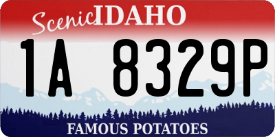 ID license plate 1A8329P