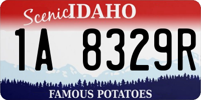 ID license plate 1A8329R
