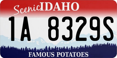 ID license plate 1A8329S