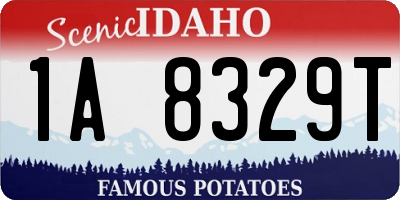 ID license plate 1A8329T