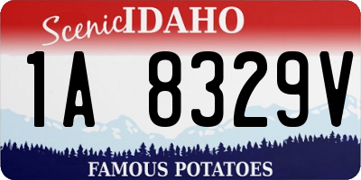 ID license plate 1A8329V