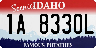 ID license plate 1A8330L