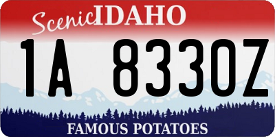 ID license plate 1A8330Z