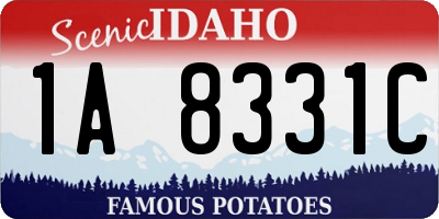 ID license plate 1A8331C