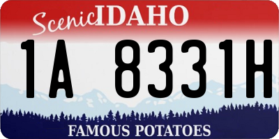 ID license plate 1A8331H