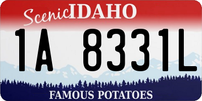 ID license plate 1A8331L