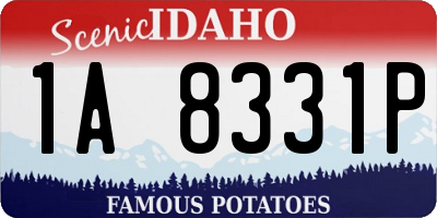 ID license plate 1A8331P