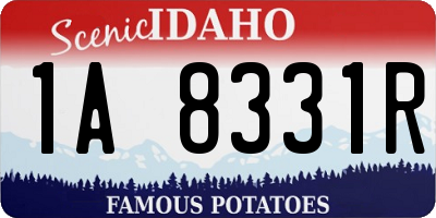 ID license plate 1A8331R