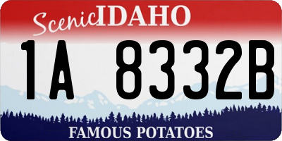 ID license plate 1A8332B