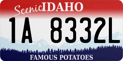 ID license plate 1A8332L