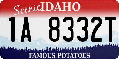 ID license plate 1A8332T