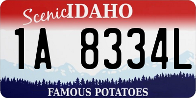 ID license plate 1A8334L