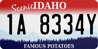 ID license plate 1A8334Y