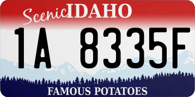ID license plate 1A8335F