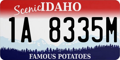 ID license plate 1A8335M