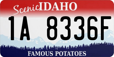 ID license plate 1A8336F