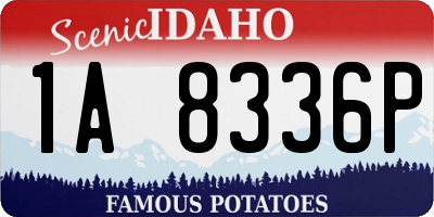 ID license plate 1A8336P