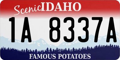 ID license plate 1A8337A
