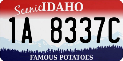 ID license plate 1A8337C