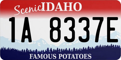 ID license plate 1A8337E