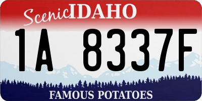 ID license plate 1A8337F
