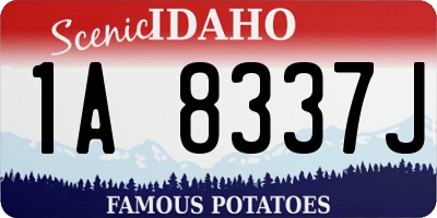 ID license plate 1A8337J