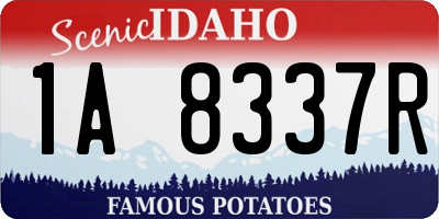 ID license plate 1A8337R