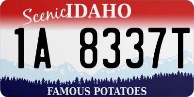 ID license plate 1A8337T