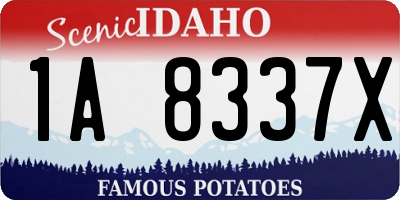 ID license plate 1A8337X